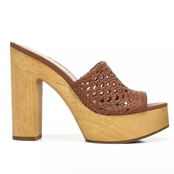 NEW VERONICA BEARD WOVEN PLATFORM MULES - Picture 3 of 15